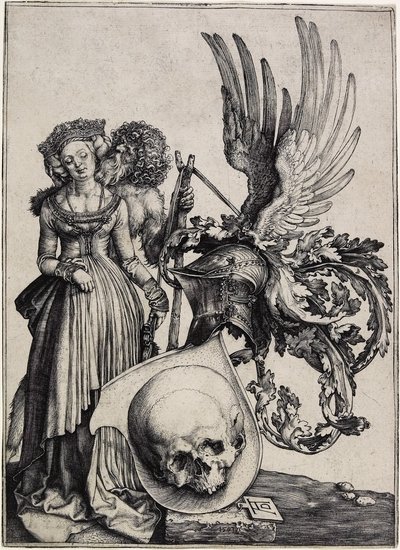 Våpenskjold med hodeskalle, ca. 1503 av Albrecht Dürer