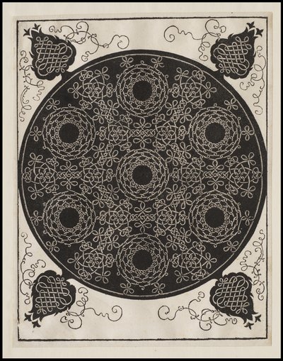 Fjerde knute, 7 sirkulære grupper av knuter med svarte senter, ca. 1506 av Albrecht Dürer