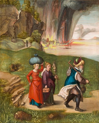 Lot og hans døtre, ca. 1496-99 (olje på panel) av Albrecht Dürer