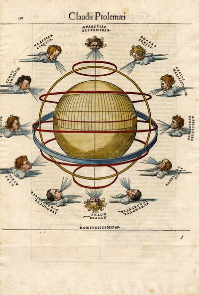 Kart med tittelen «Armillarsfæren» av Albrecht Dürer or Duerer