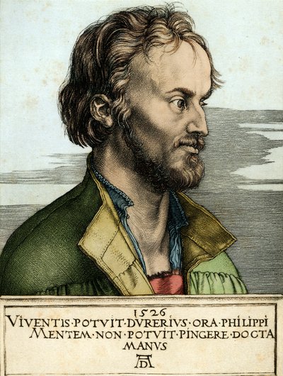 Portrett av Filippo MELANTONE (gravering) av Albrecht Dürer