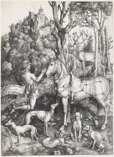 Saint Eustace, ca. 1500-1501 (gravering) av Albrecht Dürer
