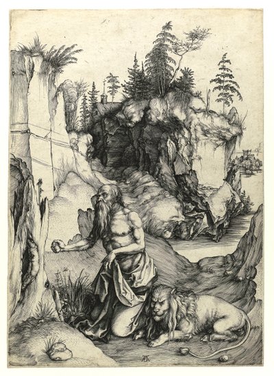 Sankt Jerome botferdig, ca. 1497 (buringravering) av Albrecht Dürer