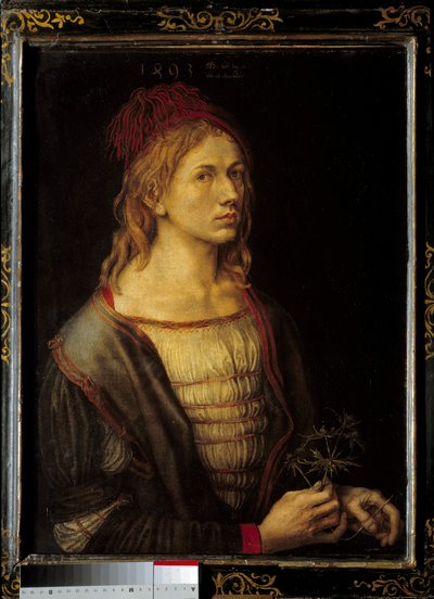 Selvportrett med en tistel av Albrecht Dürer