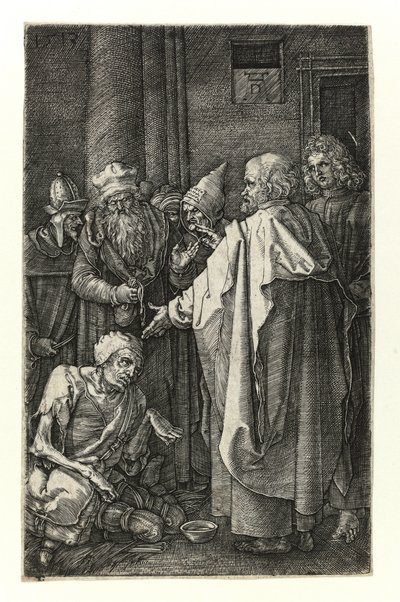 St. Peter og St. Johannes helbreder de krøplingene ved tempelporten av Albrecht Dürer