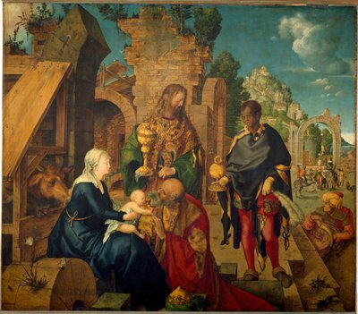 The Adoration of the Magi (Tremaleri av Albrecht Dürer