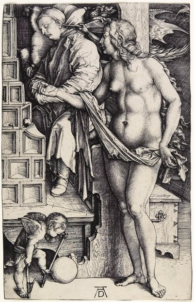 Drømmen, ca. 1500 (gravering) av Albrecht Dürer
