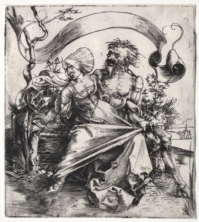 The Ravisher, ca. 1495 (gravering) av Albrecht Dürer or Duerer