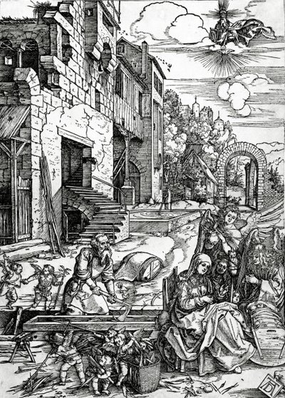 The Rest on the Flight into Egypt, fra serien "Life of the Virgin". av Albrecht Dürer