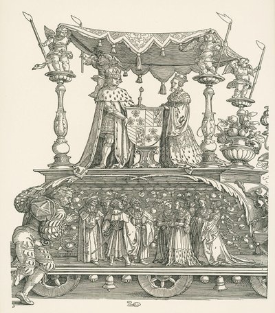 Den lille triumfbilen eller det burgundiske ekteskapet av Albrecht Dürer or Duerer