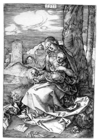 Jomfruen og barnet med pæren, 1511 av Albrecht Dürer
