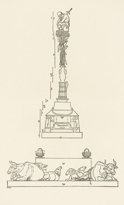 Seierskolonne for undertrykkelsen av opprørske bønder av Albrecht Dürer or Duerer