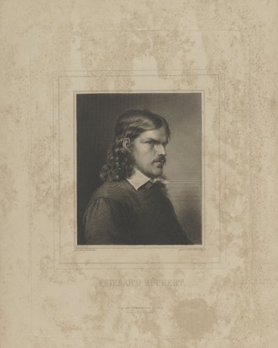 Portrett av Friedrich Rueckert 1788-1866, 1840-årene. av Albrecht Fürchtegott Schultheiss
