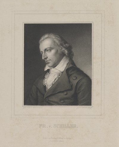 Portrett av Friedrich von Schiller 1759-1805, ca. 1840 av Albrecht Fürchtegott Schultheiss