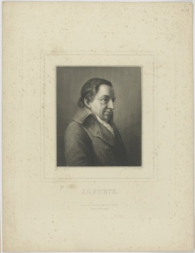 Portrett av Johann Gottlieb Fichte 1762-1814. av Albrecht Fürchtegott Schultheiss