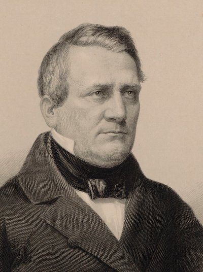 Portrett av komponisten Franz Lachner 1803-1890, 1850. av Albrecht Fürchtegott Schultheiss