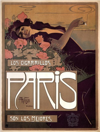Sigaretter Paris, 1901 av Aleardo Villa