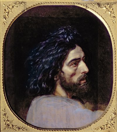 Leder av døperen Johannes, studie for 'Kristi tilsynekomst for folket' (olje på papir) av Aleksandr Andreevich Ivanov
