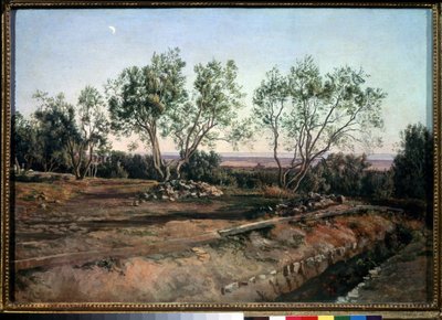 ""Oliventrær nær Albano-kirkegården"" Maleri av Alexander Ivanov (1806-1858) 1845 State Tretyakov Gallery, Moskva av Aleksandr Andreevich Ivanov