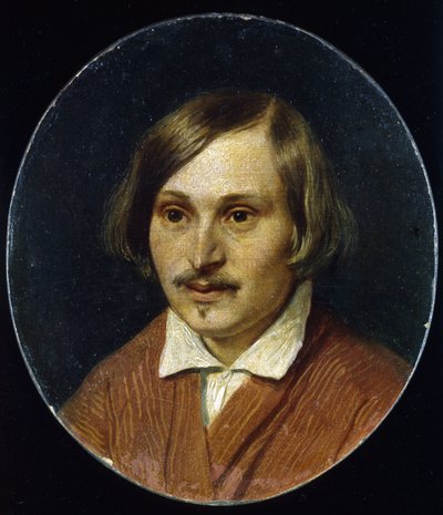 Portrett av forfatteren Nicolas Gogol (1809-1852) (Portrett av forfatteren Nikolai Gogol). Maleri av Alexander Andreyevich Ivanov (1806-1858), olje på lerret av Aleksandr Andreevich Ivanov