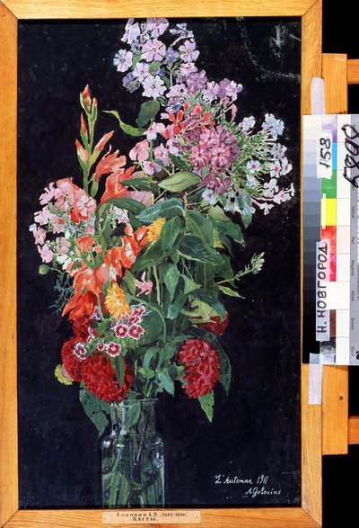 ""Bukett of Flowers"" Maleri av Alexander Yakovlevich Golovin (Alexander Golovin) (1863-1930) 1911 State Art Museum, Nizhny Novgorod av Aleksandr Jakovlevic Golovin