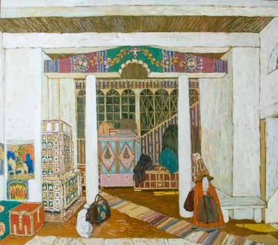 Scenedesign for stykket The Storm, av Alexander Ostrovsky, 1916. av Aleksandr Jakovlevic Golovin
