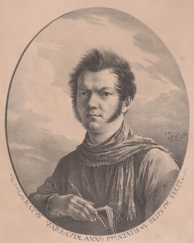 Selvportrett med album og penn, 1819., 1819. av Aleksandr Orlovsky