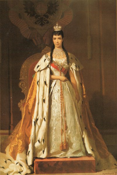 Portrett av Maria Fyodorovna (1847-1928) av Aleksandr Petrovic Sokolov