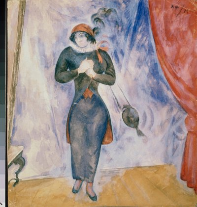 Bialystok (Polen). På scenen. Verk av Alexander Vasilyevich Shevchenko (Alexander Shevchenko) (1883-1948), akvarell på papir av Aleksandr Vasilievich Shevchenko