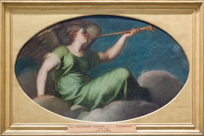 Fame (olje på lerret) av Alessandro (1588 1648) Varotari
