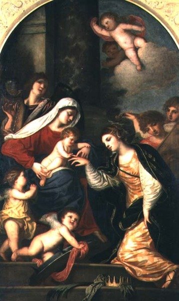 St. Catherines mystiske ekteskap av Alessandro Varotari