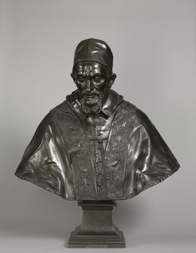 Portrett av pave Innocent X Pamphili, designet 1647-1648, støpt 1650-1700. av Alessandro Algardi