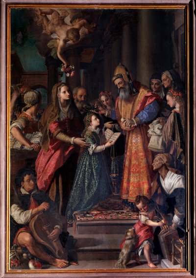Presentasjon av Maria ved templet (maleri av Alessandro Allori