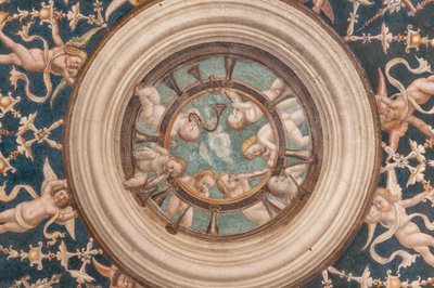Putti spiller musikkinstrumenter, detalj av 3660848 av Alessandro Araldi