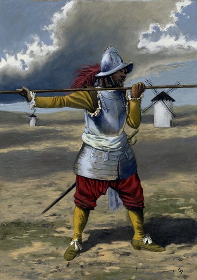En tercio, piquier av det spanske infanteriet mellom 1534 og 1704. Tegning av Alessandro Lonati av Alessandro Lonati