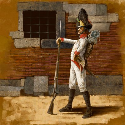 Østerriksk linjegrenadier, cirka 1809, 2024 av Alessandro Lonati