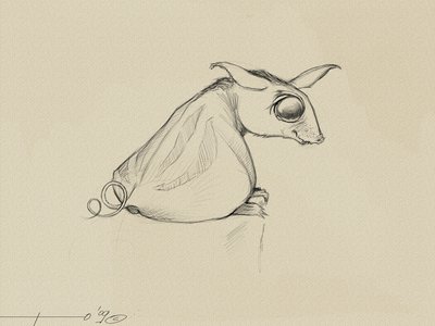 Fantastic Creature: Ote (Oy), et dyr forestilt av Stephen King for hans saga om "The Dark Tower". av Alessandro Lonati