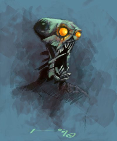 Legendary Creature: Chupacabras, søramerikansk vampyr Tegning av Alessandro Lonati av Alessandro Lonati