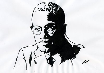Malcolm X (1925-1965) afroamerikansk aktivist av Alessandro Lonati