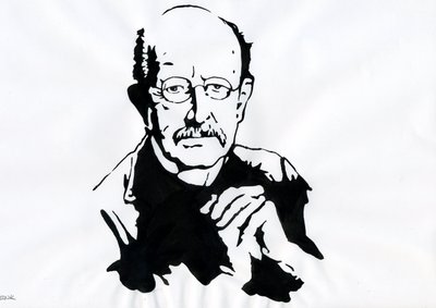 Max Planck , tysk fysiker (Portrett av den tyske fysikeren Max Planck (1868-1947)) av Alessandro Lonati