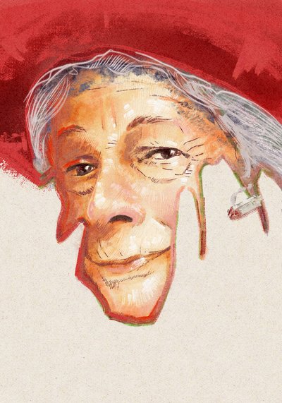 Portrett av poetinne Wislawa Szymborska, 2023 (illustrasjon) av Alessandro Lonati