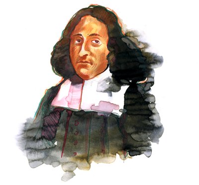 Portrett av Baruch de Spinoza (1632 - 1677) nederlandsk filosof, også kjent som Bento de Spinoza eller Benedictus de Spinoza eller Benoit de Spinoza (Portrett av Baruch Spinoza) av Alessandro Lonati