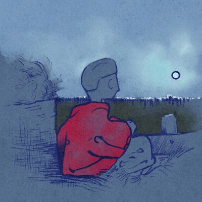 Portrett av Egòruska som krysser steppen på vognen (illustrasjon) av Alessandro Lonati
