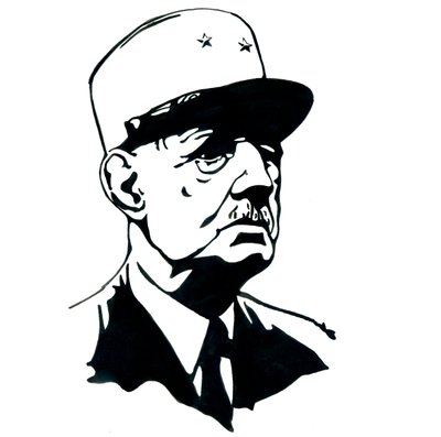 Portrett av general Charles de Gaulle (1890-1970) av Alessandro Lonati