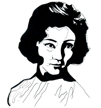 Portrett av Jiang Qing (1914-1991) Kone til Mao Zedong (Portrett av Jiang Qing som Madame Mao) av Alessandro Lonati