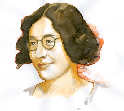 Portrett av Simone Weil (akvarell på papir) av Alessandro Lonati
