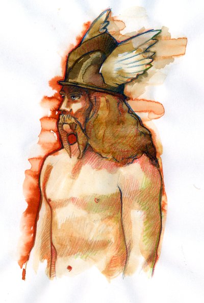 Portrett av Vercingetorix (72–46 f.Kr.), sjef Arverne Federator for de galliske folkene av Alessandro Lonati