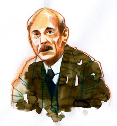 Portrett av forfatteren Paul Valery (Portrett av den engelske forfatteren Paul Valery) av Alessandro Lonati