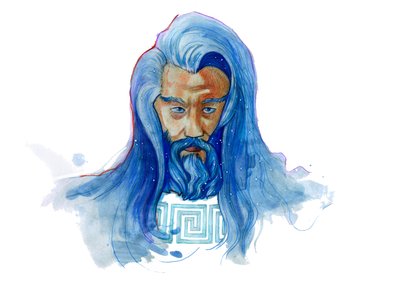 Representasjon av den guddommelige Ouranos (gresk mytologi: uranus) av Alessandro Lonati