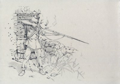 Second Empire (1852-1870): infanteristskyting, soldat fra den østerrikske hæren, østerriksk-ungarsk (østerriksk-ungarsk) av Alessandro Lonati